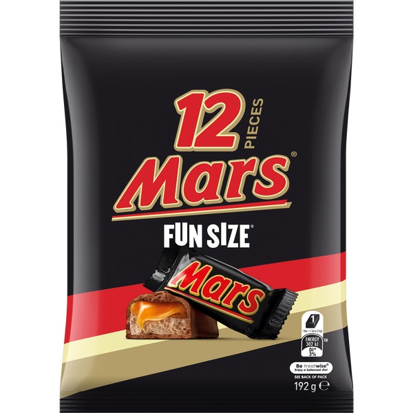 Mars Milk Chocolate Fun Size Sharepack 12 Pieces 192g