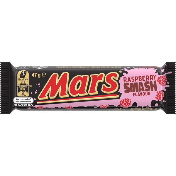 MARS Raspberry Smash Flavour Chocolate Bar 47g