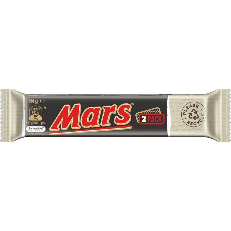 MARS Chocolate Bar 2 Pack 64 g MARS